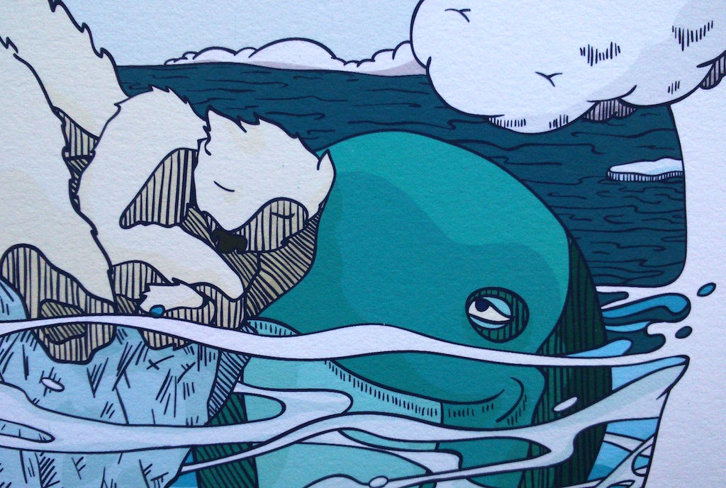 Detail from Bear and whale