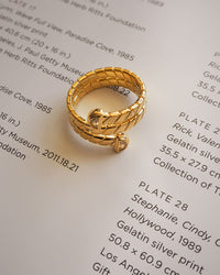 Snake Chain Wrap Ring- Gold view 2