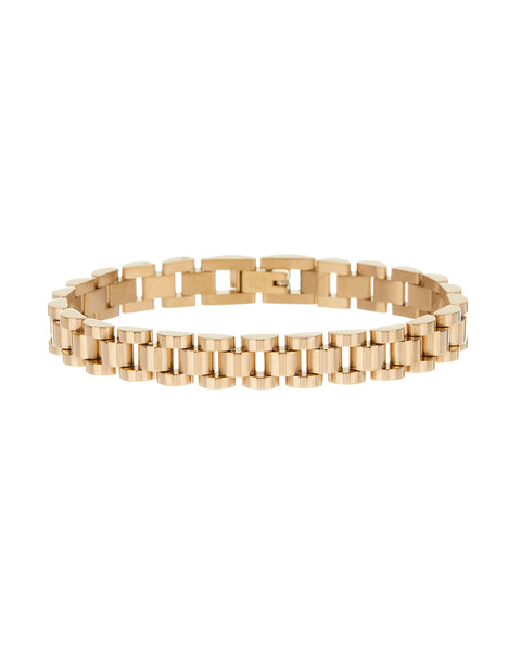 Wristwatch Chain Bracelet- Gold (Ships Early May) | Luv Aj