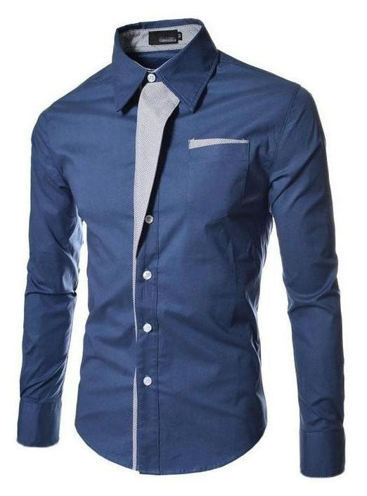 Men's British Style Formal Long-sleeved Shirt – Moda Refresh