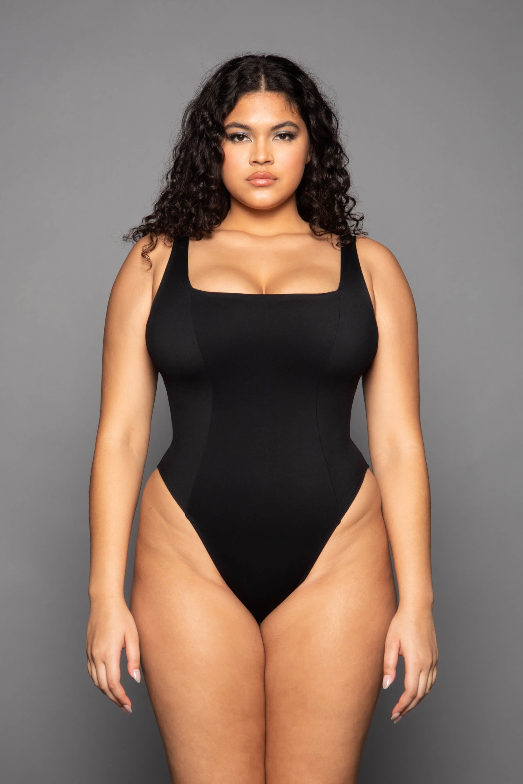 TA3 Black Jersey Lace Up High Cut Plungey Swimsuit S - ShopStyle