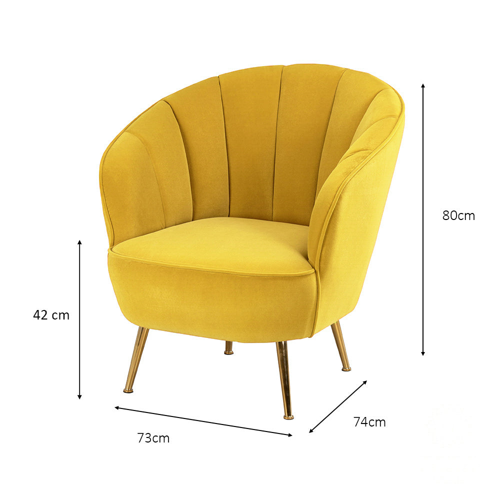 mustard club chair