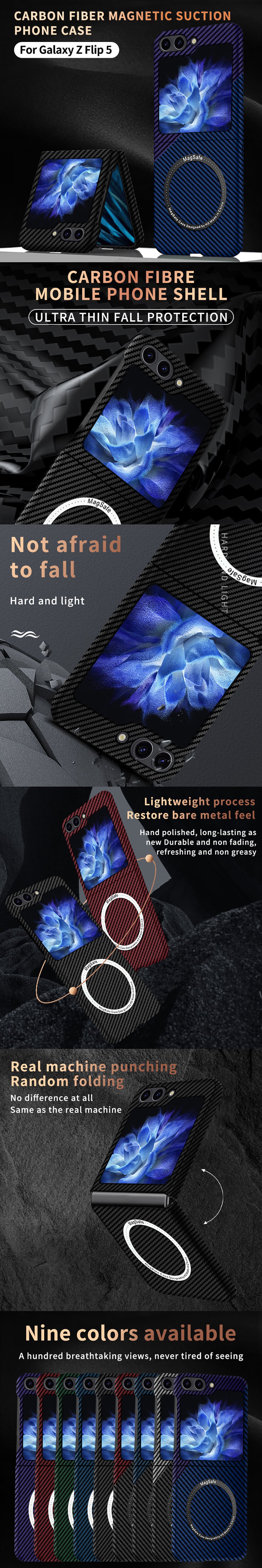 Samsung Galaxy Z Flip5 | Carbon Fiber Phone Case - Dealggo.com