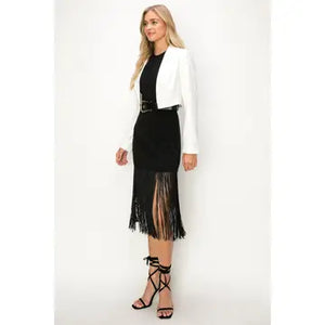 NB Woven Cropped Hidden Hook Blazer - The Gathering Shops