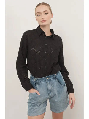 NB Cotton embroidery fabric shirt - The Gathering Shops