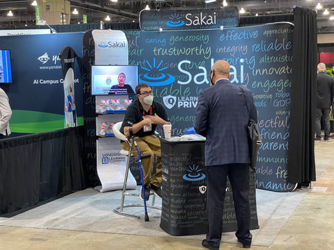 Picture of SakaiLMS Booth at Educause 2021