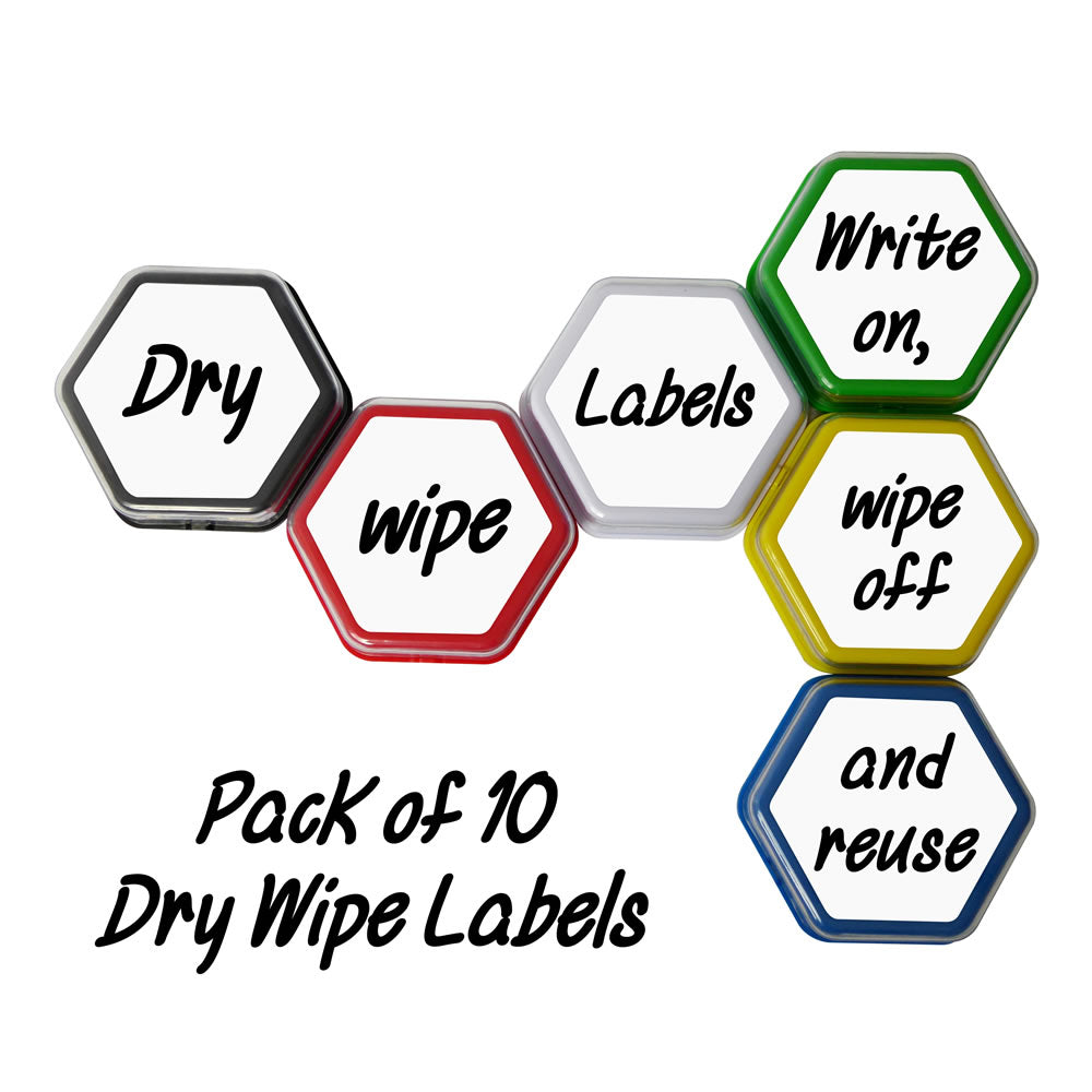 Dry Wipe Labels for Talking Tiles - Hexagon Shape ...