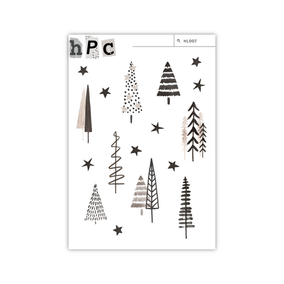 Cozy Trees Sticker Sheet – HighPaperClouds