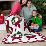 Christmas in July! Free Crochet and Knitting Patterns Roundup | Red Heart Christmas Wreath Throw