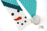 Christmas in July! Free Crochet and Knitting Patterns Roundup | Snowman Scarf Free Crochet Pattern