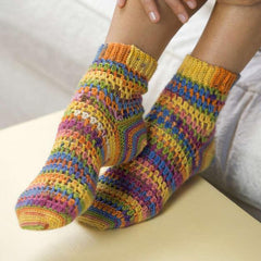 Free Cozy Sock Patterns for the Fall Months | heart and sole socks crochet pattern