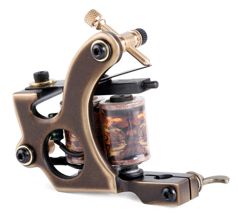 Coil Tattoo Machine Professional Iron Frame 10 Wraps Coil Liner Tattoo  Machine  eBay