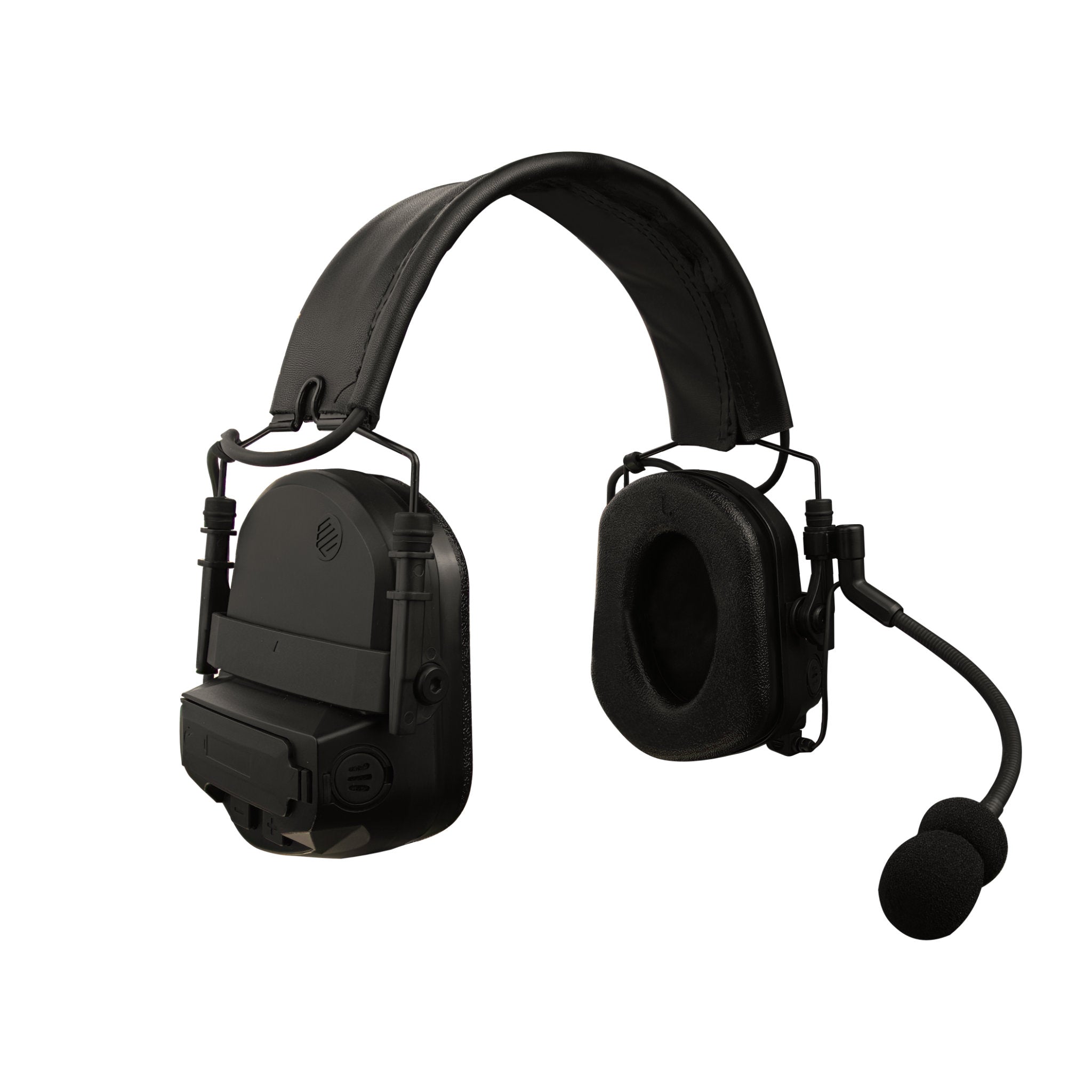 PolTact V2 Tactical Comms Helmet Headset w/ Active Hearing Protection - 2 Pin Motorola HYT Tekk BearCom Blackbox & More