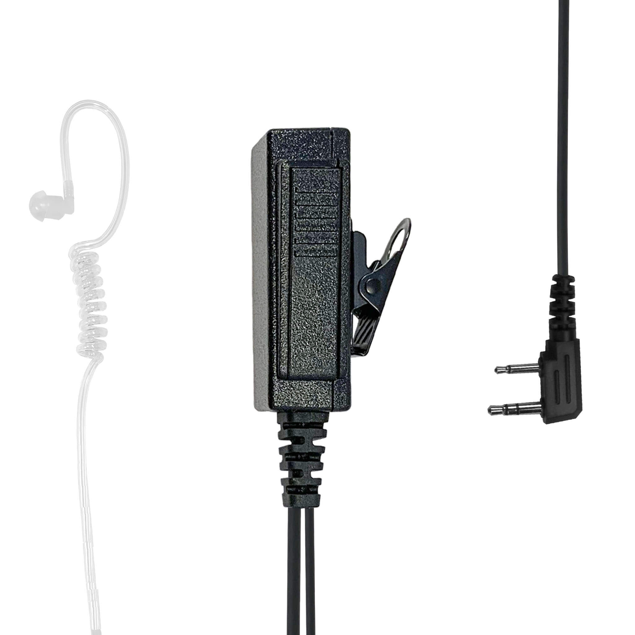 Mic & Earpiece Radio Kit- 2 Pin Kenwood, Baofeng, BTECH, Rugged Radios, Diga-Talk, TYT, AnyTone, Alinco, Relm/BK Radio, Quansheng, Wouxon, Retevis