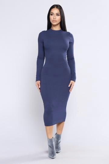 Midi Bodycon Dress Boots