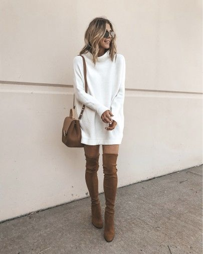 Mini Sweater Dress Boots enibbana