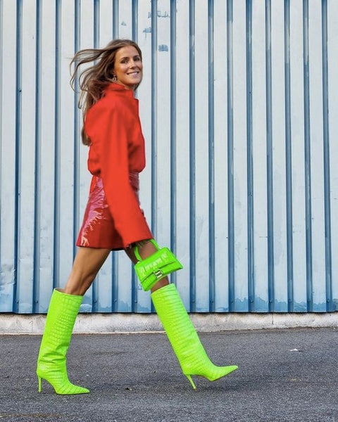 bright color long boots