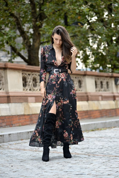 maxi dress ankle boots