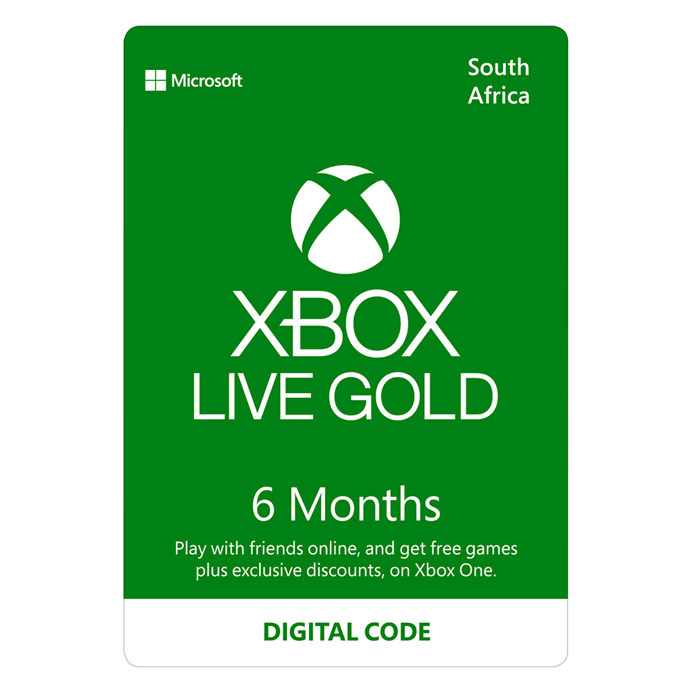 Microsoft Xbox 6month Live GOLD ESD ZA Digital Code