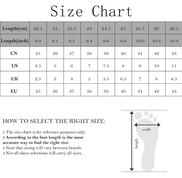 Shein Shoe Size Chart