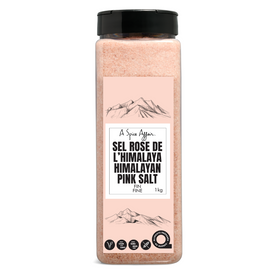 Sel Rose de l'Himalaya Gros (500g, 2-4 mm), Gros sel de cristal rose, connu  sous le nom de sel de l'Himalaya des mines de sel de Khewra au Pendjab, au  Pakistan, sel