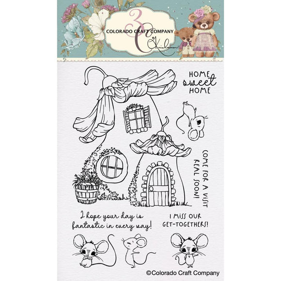Colorado Craft Company - Clear Stamps - Kris Lauren - Mouse House