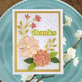 Spellbinders - Spring into Glimmer Collection - Glimmer Hot Foil Plate & Die Set - Be Bold Glimmer Sentiments