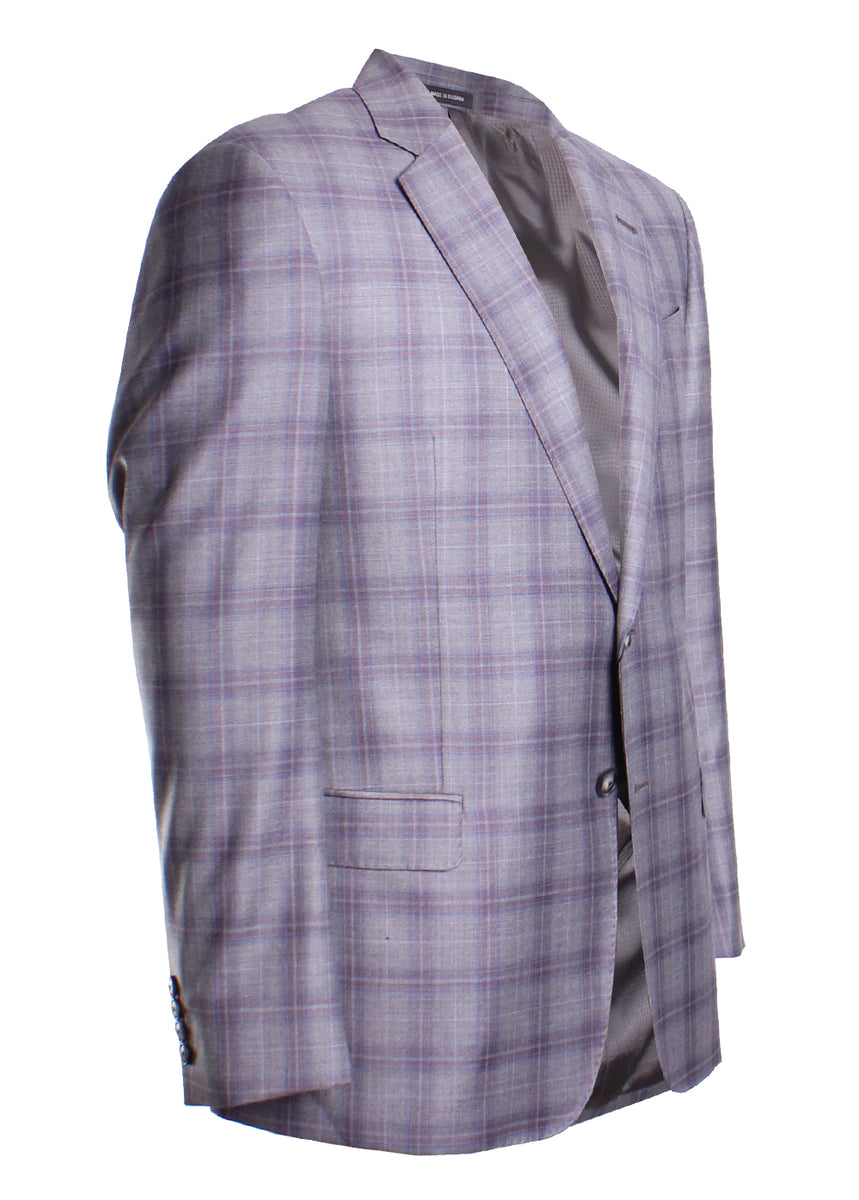 Emporio Armani G-Line Trim Fit Windowpane Sport Coat in Grey-Designer  Blazers-LeeNewman – Lee 