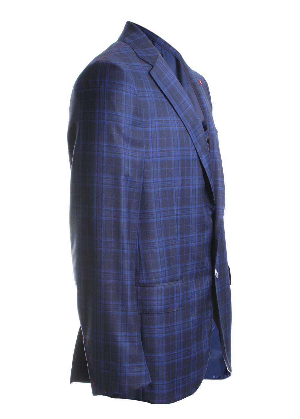 Isaia Plaid Sport Coat in Blue-Designer Men's Sport Coats-LeeNewman ...