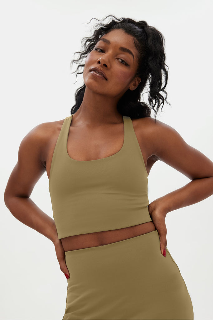 Girlfriend Collective Bianca One Shoulder Bra