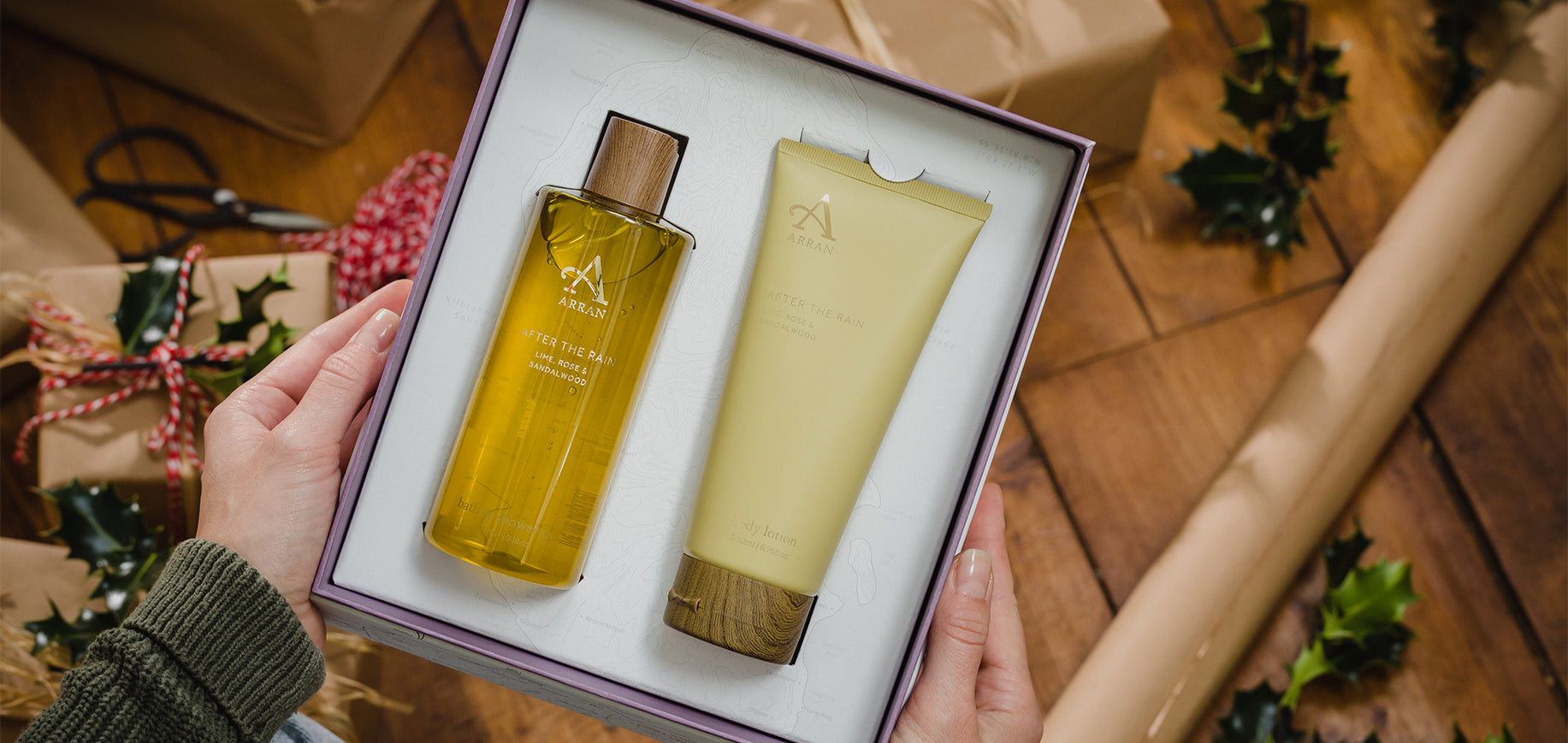 After the Rain Body Care Gift Set with Shower Gel and Body Lotion in gift box