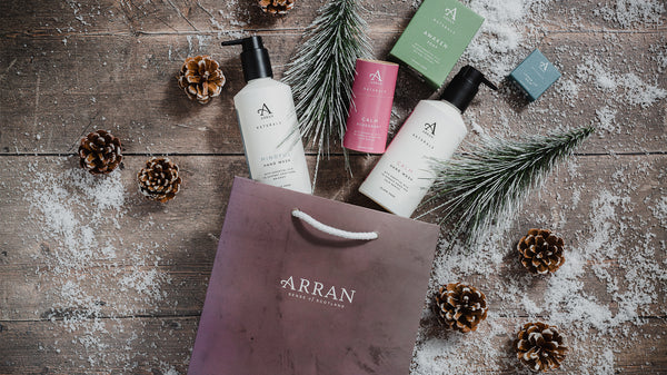 Christmas gift bag of ARRAN Naturals products