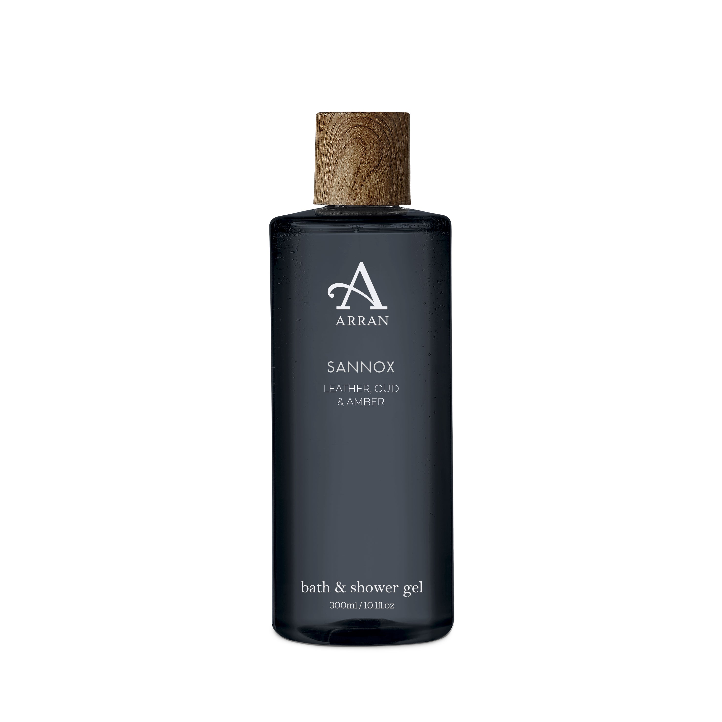 An image of ARRAN Sannox Bath & Shower Gel | Made in Scotland | Amber, Oud, Pink Pepper & Sa...