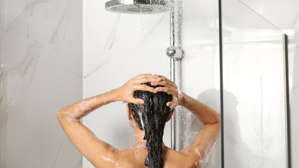 Woman showering