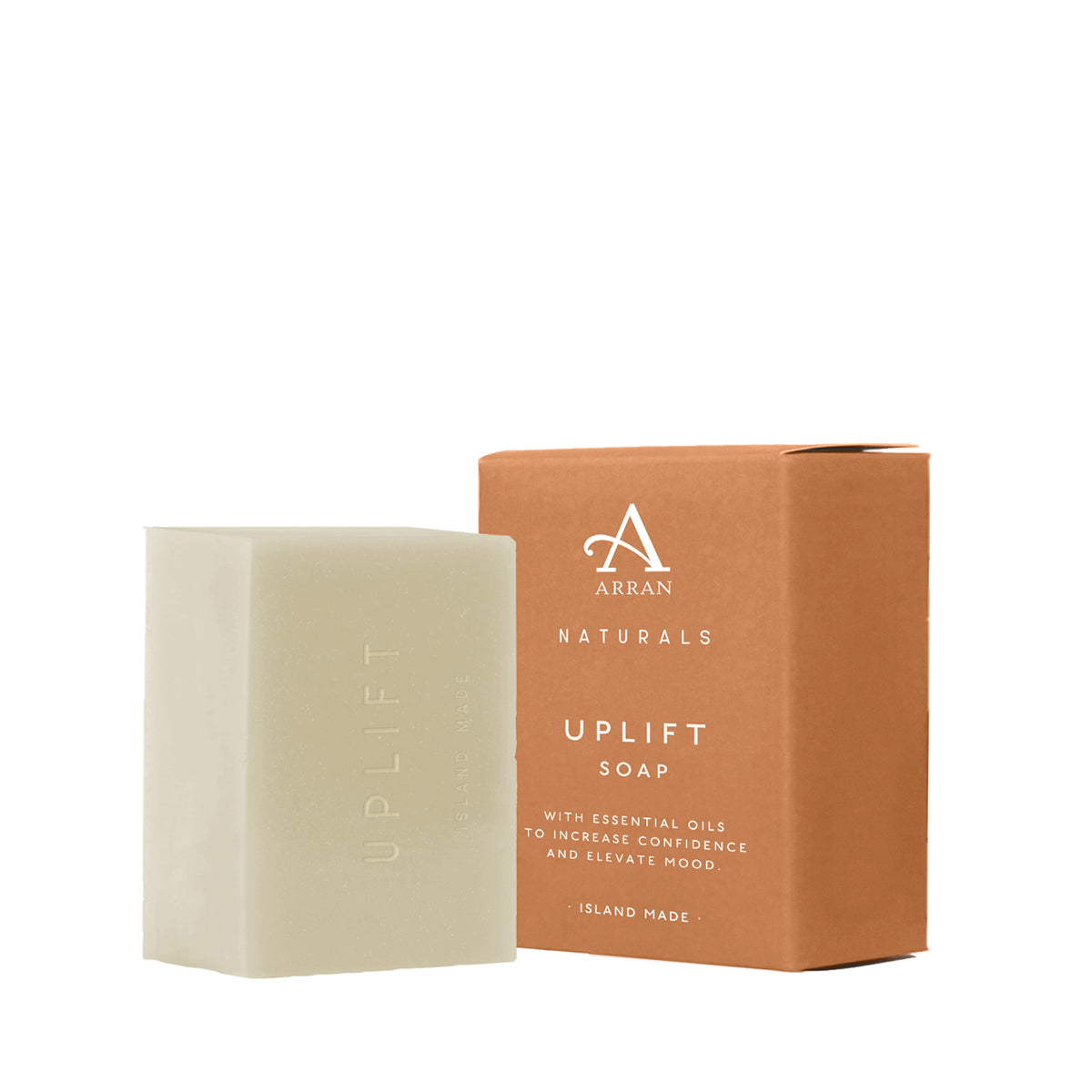 An image of Natural Soap - ARRAN Uplift Bergamot & Grapefruit Natural Soap Bar | Made in Sco...