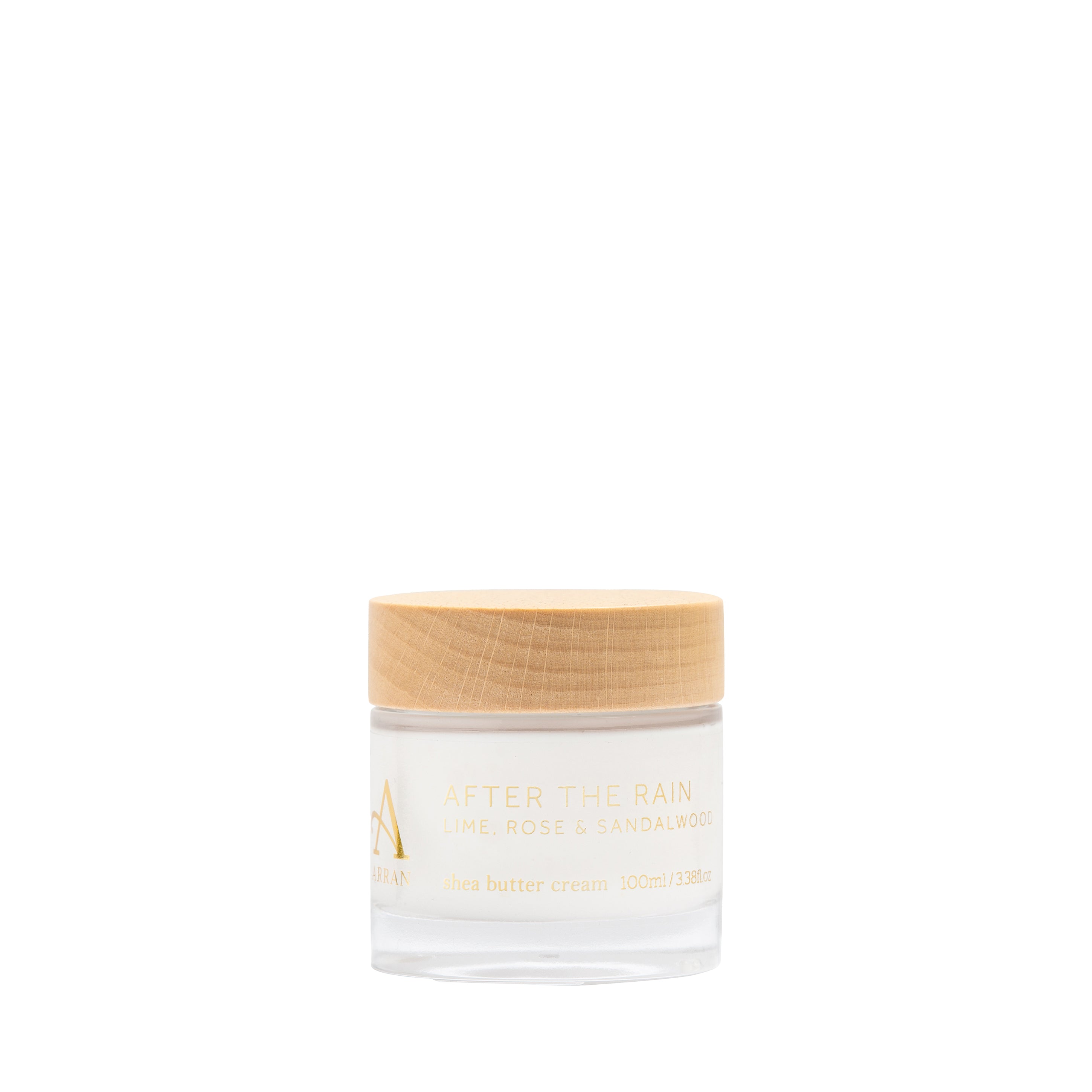 An image of ARRAN After The Rain Shea Body Butter | Made in Scotland | Lime, Rose & Sandalwo...