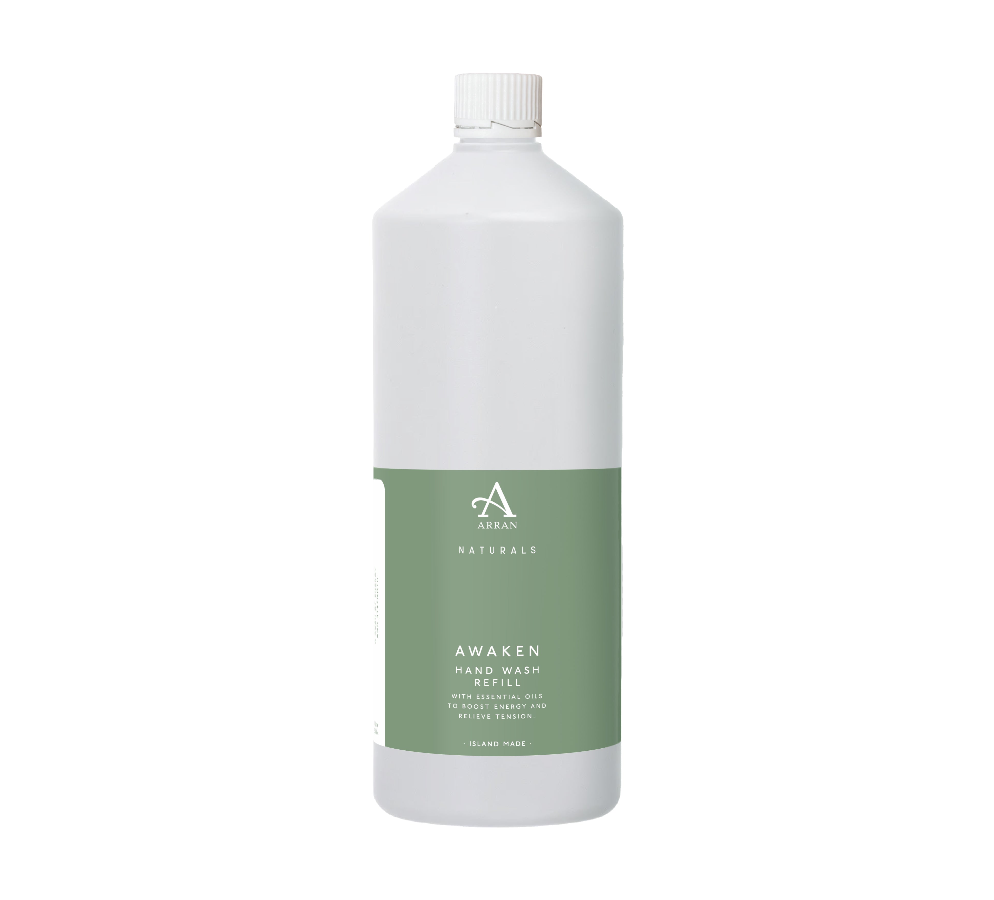 An image of ARRAN Awaken Mint & Eucalyptus Hand Wash 1L Refill | Made in Scotland | Mint & E...