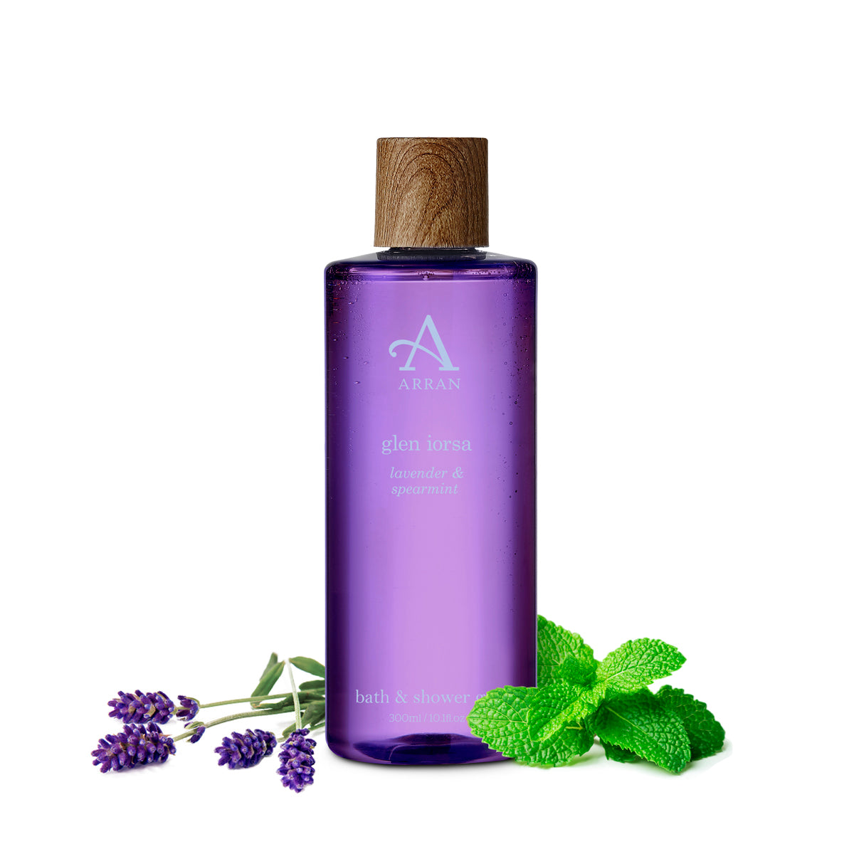 An image of ARRAN Glen Iorsa Lavender & Spearmint Bath & Shower Gel | Made in Scotland | Lav...