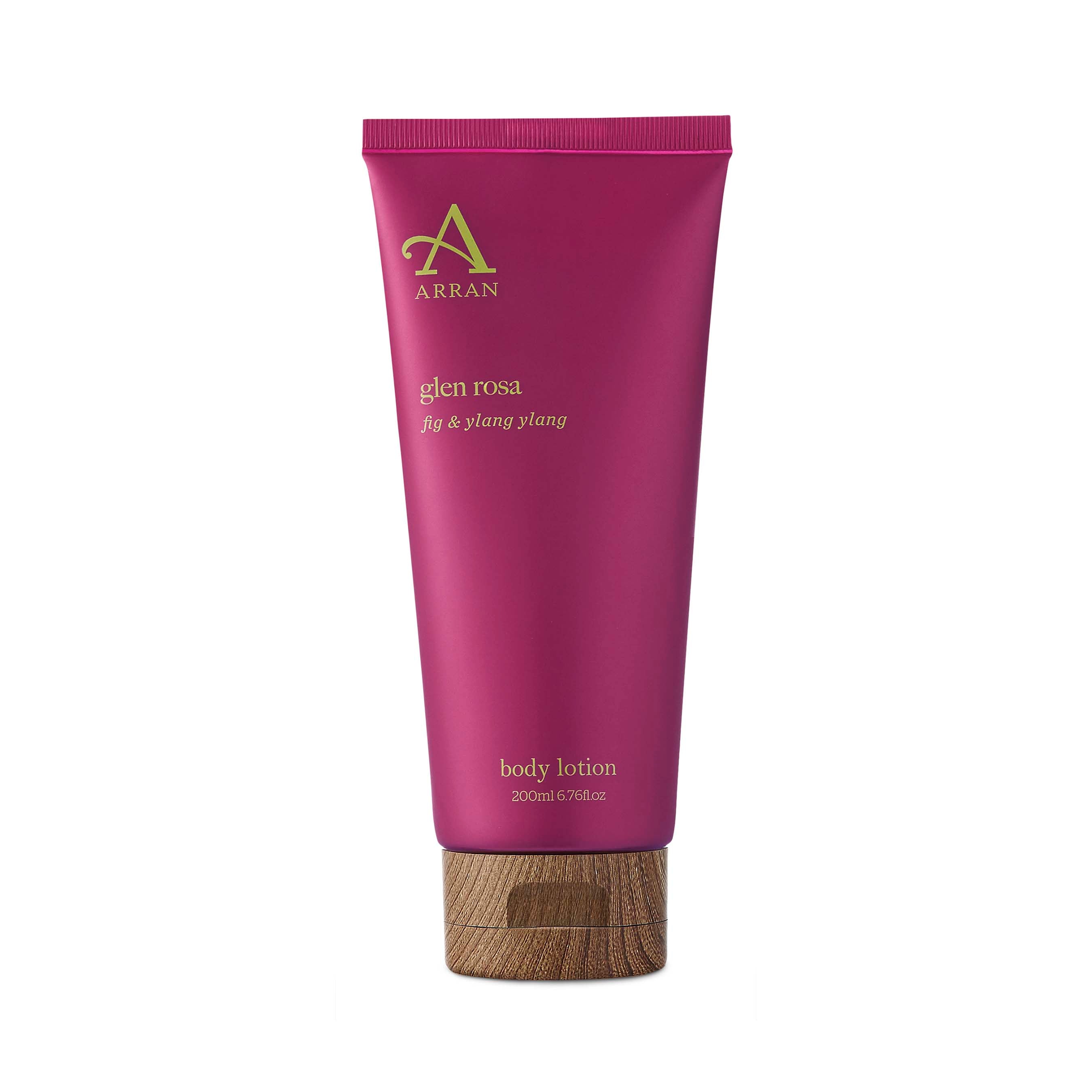 An image of ARRAN Glen Rosa Fig & Ylang Ylang Body Lotion 200ml | Made in Scotland | Fig & Y...