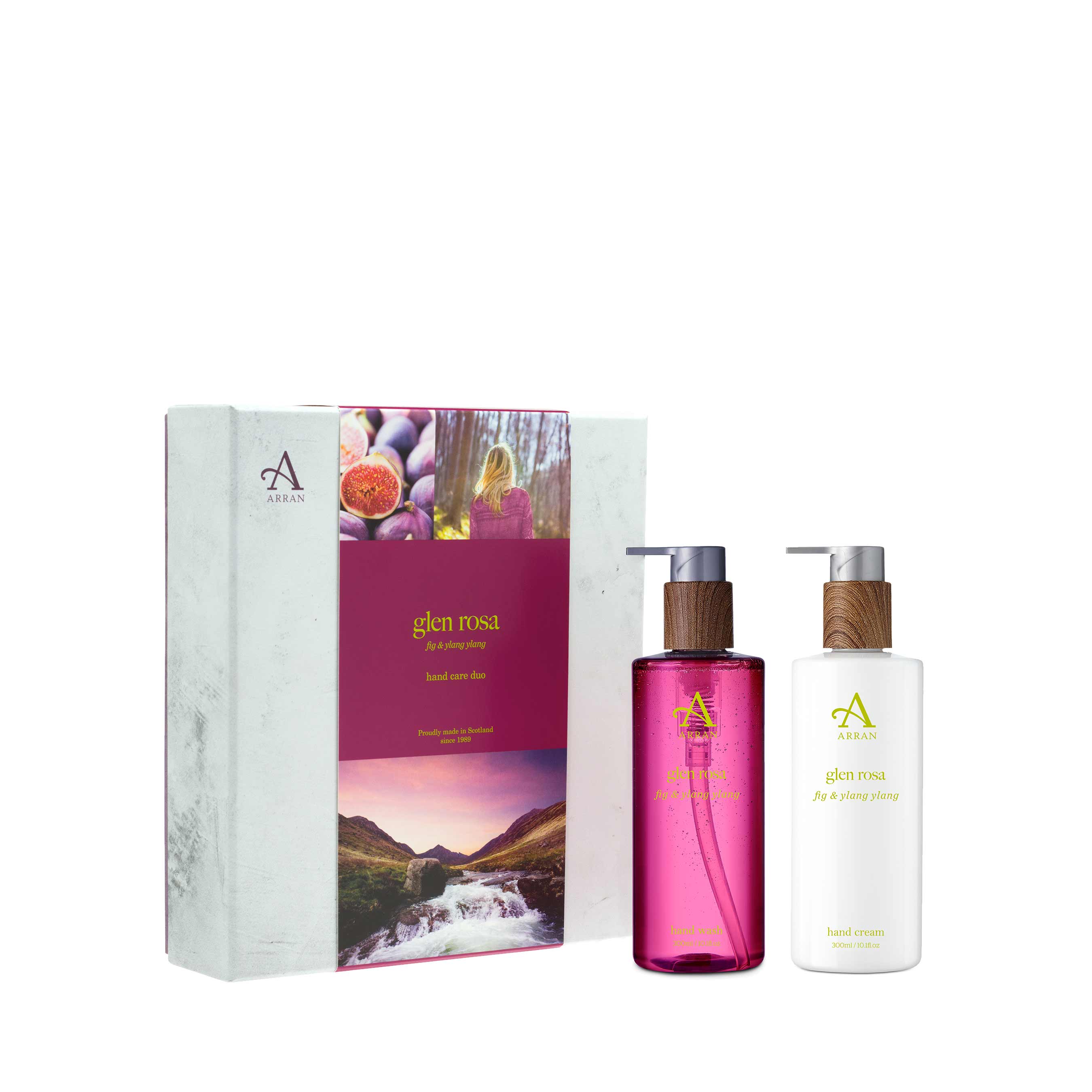 An image of ARRAN Glen Rosa Fig & Ylang Ylang Hand Care Gift Set | Made in Scotland | Fig & ...