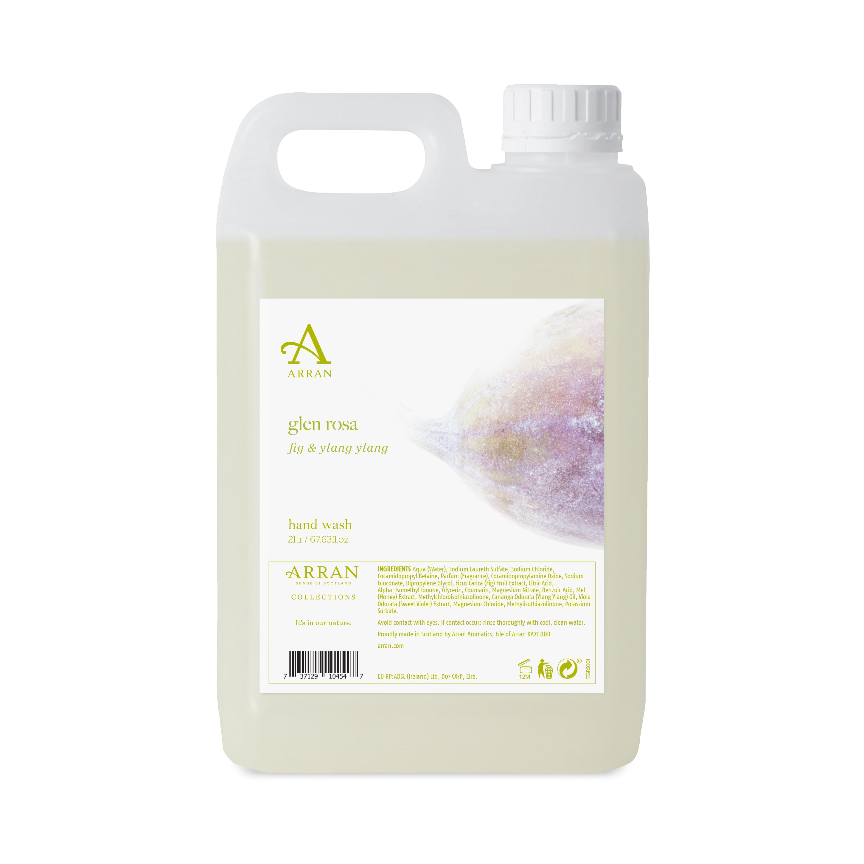 An image of ARRAN 2L Glen Rosa Liquid Hand Wash Refill | Made in Scotland | Fig & Ylang Ylan...