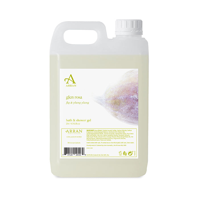 An image of ARRAN 2L Glen Rosa Bath & Shower Gel Refill | Made in Scotland | Fig & Ylang Yla...