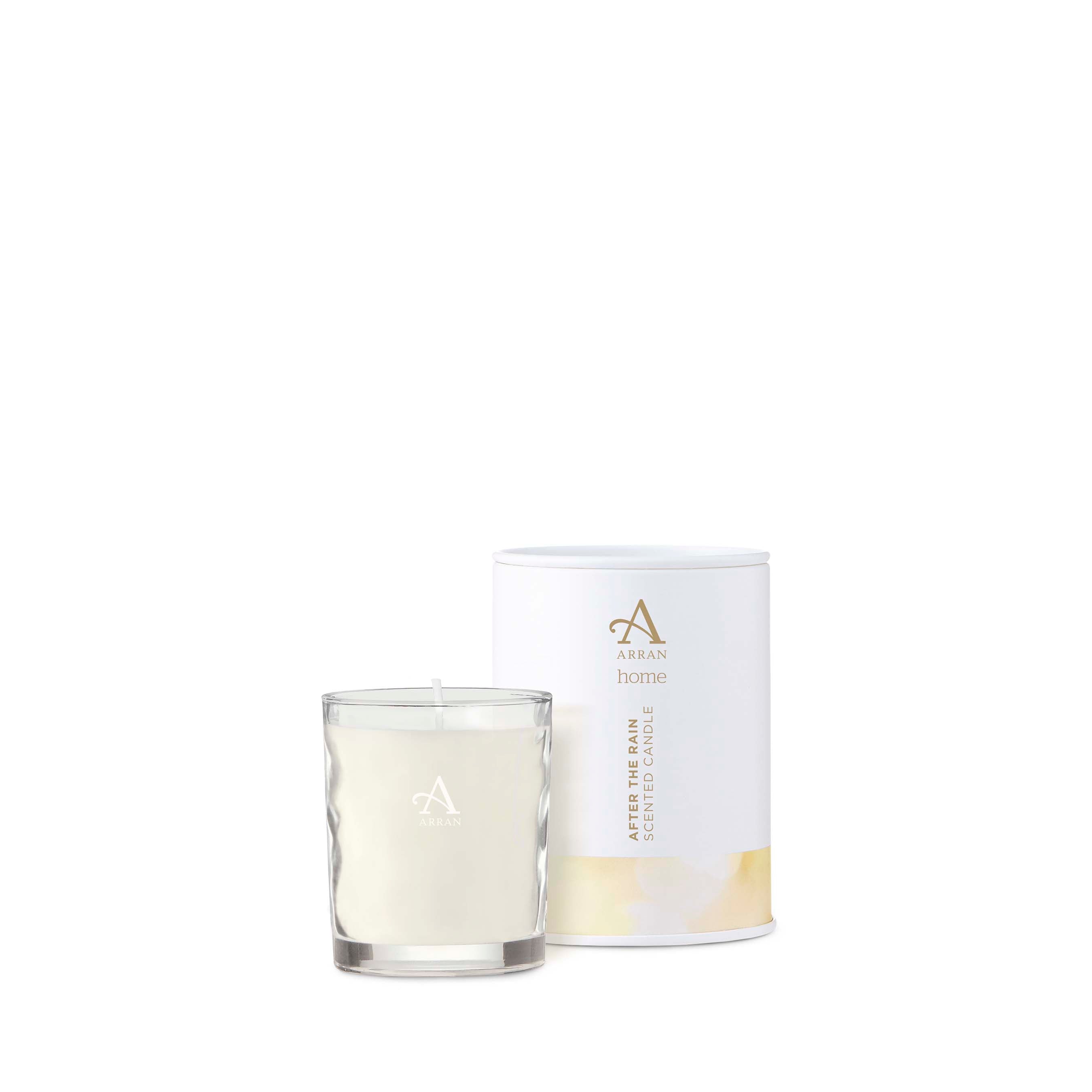 An image of ARRAN After the Rain 8cl Scented Candle | Made in Scotland | Lime, Rose & Sandal...