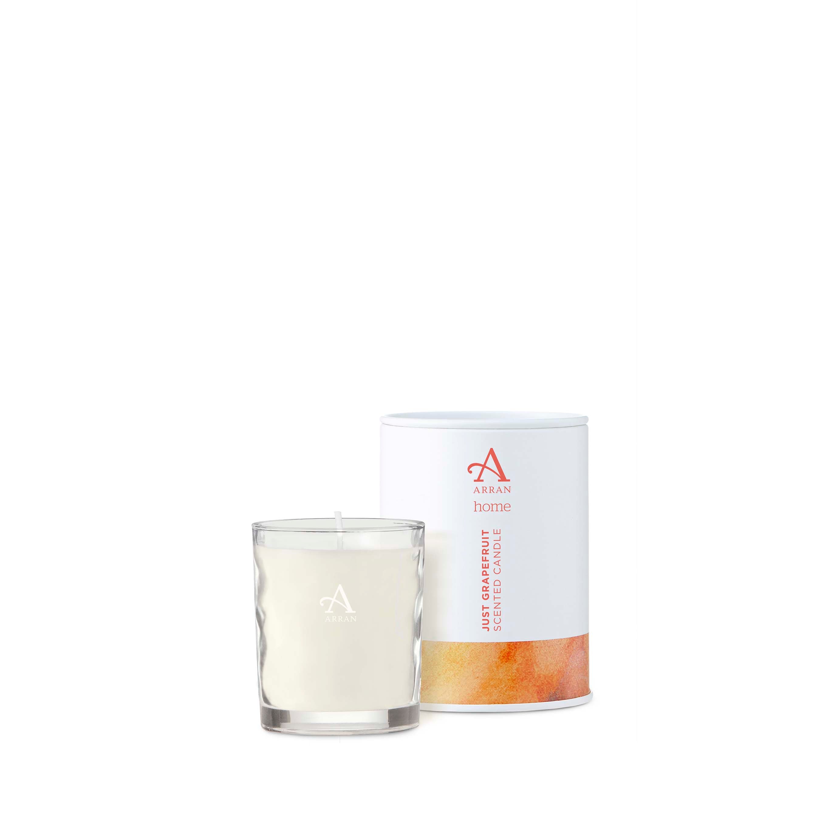 An image of ARRAN Just Grapefruit Scented Candle 8cl | Made in Scotland | Grapefruit Scent