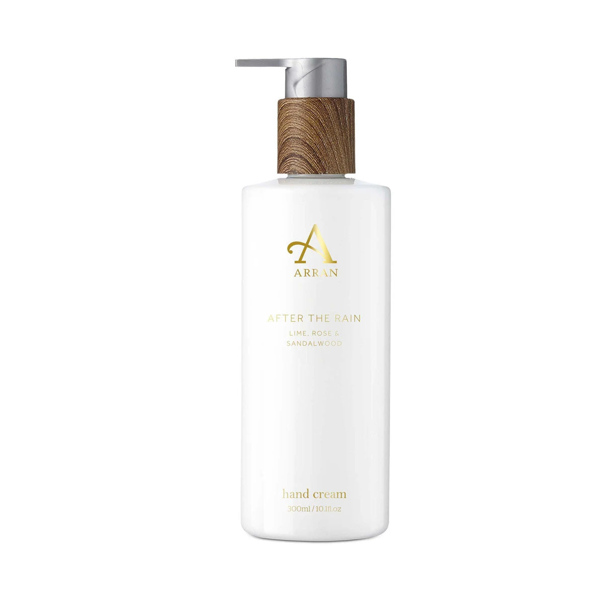 An image of ARRAN After The Rain 300ml Hand Cream | Made in Scotland | Lime, Rose & Sandalwo...