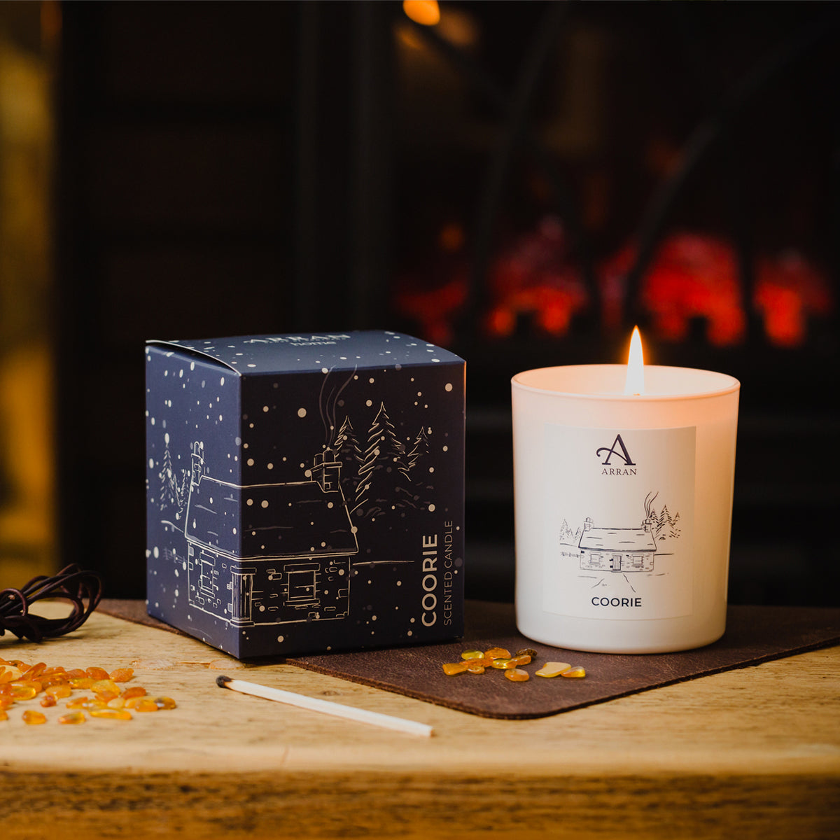 An image of ARRAN Coorie 30cl Scented Candle | Made in Scotland