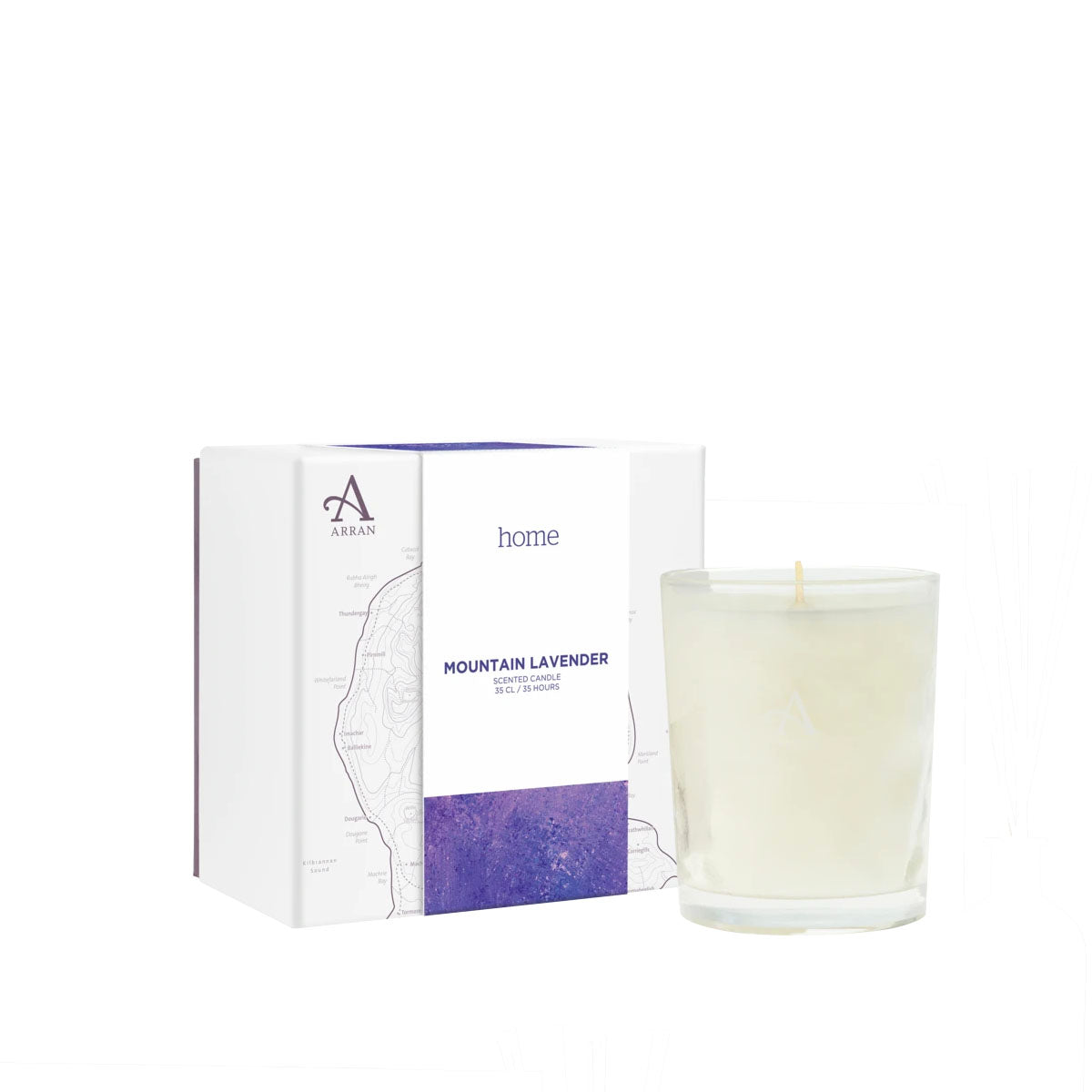 An image of ARRAN Calming Lavender Scented Candle | Made in Scotland | Lavender Scent