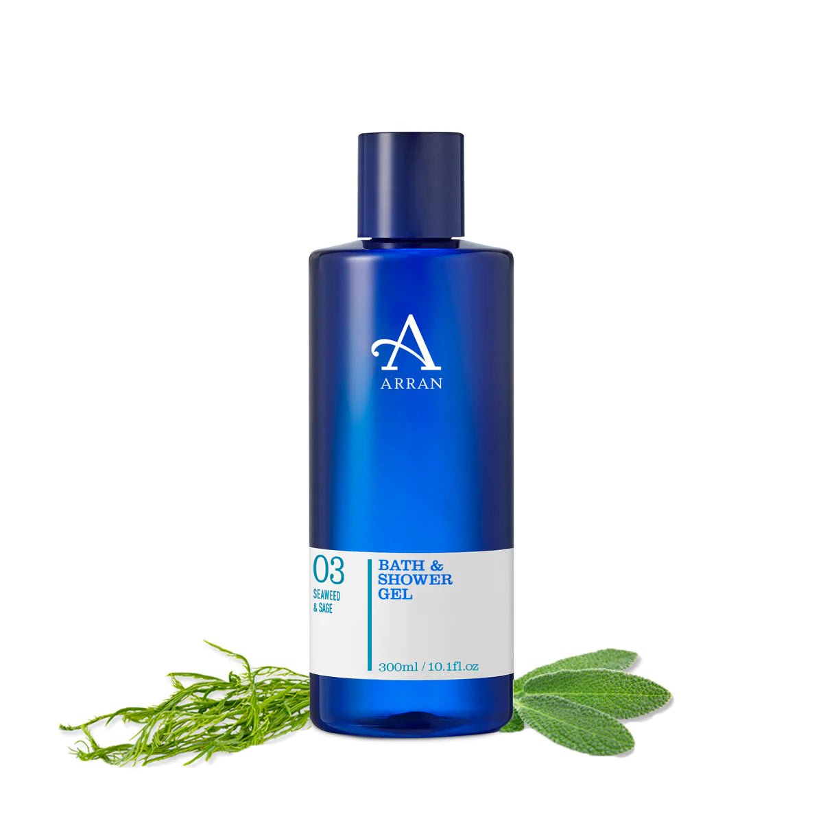 An image of ARRAN Apothecary Seaweed & Sage Bath & Shower Gel | Made in Scotland | Seaweed &...