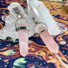 Rose quartz jewellery