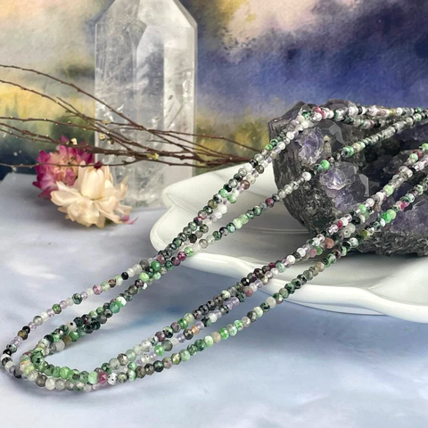 Garnet crystal necklaces, healing crystal jewellery, 